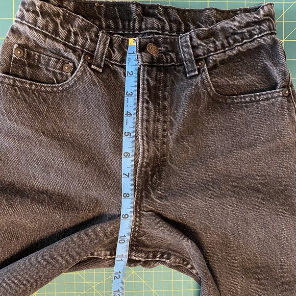 Vintage Levi’s 550 W28 L30 Washed Black High Rise Tapered Women - Picture 10 of 15